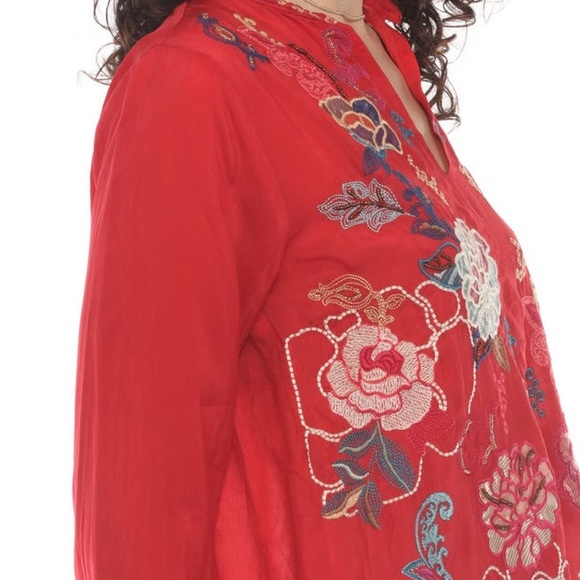 Johnny Was heavily embroidered beaded Marcia blouse NWT (oversized) - Picture 5 of 12